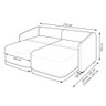 Sofá Cama Modulado Retrátil e Reclinável Varsóvia 216cm Linho Cinza Chumbo G33 - Gran Belo - 6