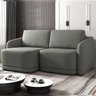 Sofá Cama Modulado Retrátil e Reclinável Varsóvia 216cm Linho Cinza Chumbo G33 - Gran Belo - 1