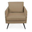 Ver imagem 3 de Kit 02 Poltronas Mari Suede Marrom Rato Pés Palito de Ferro Preto - D’Rossi