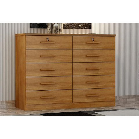 Cômoda de Quarto Milão/deca C/ 10 Gavetas Cumaru 23 - Novo Horizonte