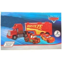 Conjunto Carrinhos Trio Mcqueen Mate e Mack Carros Disney Toyng - 2