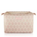 Ver imagem 3 de Conjunto de Cesto para Roupa-brinquedo e Cesto Organizador Retangular Rosa - Listrada