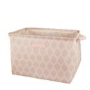 Ver imagem 2 de Conjunto de Cesto para Roupa-brinquedo e Cesto Organizador Retangular Rosa - Listrada