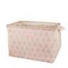 Conjunto de Cesto para Roupa-brinquedo e Cesto Organizador Retangular Rosa - Listrada - 2