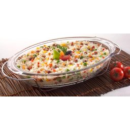 Conjunto Refratário Delícias da Mesa Oval 2 Peças Ref: 405 Top Line Transparente - 1 Conjunto Refratário Delícias da Mesa Oval 2 Peças Ref: 405 Top Line Transparente - 1