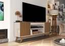 Ver imagem 2 de Rack para Tv até 60" Malibu Wood Giga - Off /freijó / Ripado