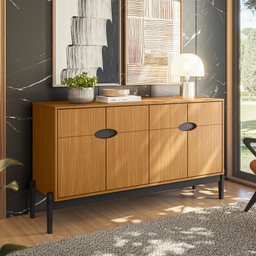 Buffet 4 Portas 140cm Intense com Pés de Madeira - Movelove - 1
