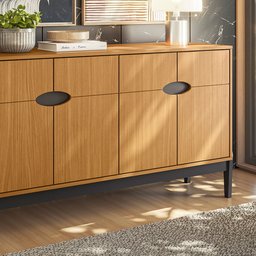 Buffet 4 Portas 140cm Intense com Pés de Madeira - Movelove - 6
