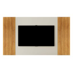 Painel Moderno Ripado - Vertex-naturale/off White - Mavau Móveis - 3
