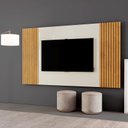 Ver imagem 2 de Painel Moderno Ripado - Vertex-naturale/off White - Mavau Móveis
