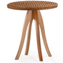 Ver imagem 1 de Mesa De Apoio Esfera Ozki 62 Cm Madeira Eucalipto Cedro Junco Natural