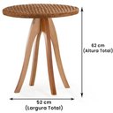 Ver imagem 4 de Mesa De Apoio Esfera Ozki 62 Cm Madeira Eucalipto Cedro Junco Natural