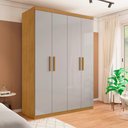 Ver imagem 1 de Guarda Roupa 3 Gavetas e 4 Portas Caxias Naturalle Off White
