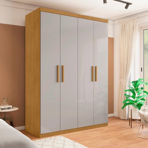 Guarda Roupa 3 Gavetas e 4 Portas Caxias Naturalle Off White