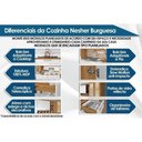 Ver imagem 4 de Bancada Ilha Cozinha Burguesa com 3 Portas e 4 Gavetas Freijó Branco