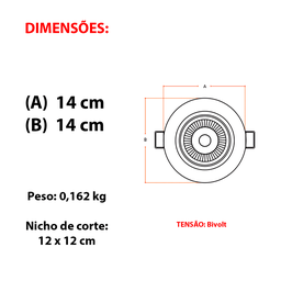 Spot Led Avant Supimpa Redondo de Embutir 12w 6500k Bivolt - 4