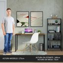 Ver imagem 5 de Conjunto Escritório Home Office com Mesa Industrial + Estante Escada Rustic/preto Madesa