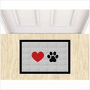 Ver imagem 1 de TAPETE CAPACHO PATA CORAÇÃO, MEDIDA PORTA. COR PRATA