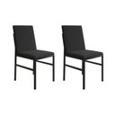 Ver imagem 1 de Kit 2 Cadeiras de Jantar Estofadas Mônaco Veludo Preto