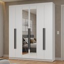 Ver imagem 1 de Guarda-Roupa Casal 6 Portas Batentes com Espelho Netuno Madesa