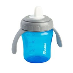 Copo De Treinamento Bebe Transferência Infantil Clingo Azul 6+ 200 ml Com Tampa C2223 Menino - 4