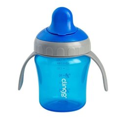 Copo De Treinamento Bebe Transferência Infantil Clingo Azul 6+ 200 ml Com Tampa C2223 Menino - 3