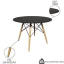 Ver imagem 3 de Mesa de Jantar 4 Lugares Redonda 120cm Tampo MDF Pés Eiffel Paris R02 Preto - Mpozenato