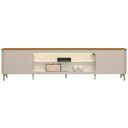 Ver imagem 3 de Rack para Sala de Estar Tv 85 Pol com Led Elysia L05 Tauari Off White Fosco - Lyam Decor