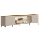 Ver imagem 1 de Rack para Sala de Estar Tv 85 Pol com Led Elysia L05 Tauari Off White Fosco - Lyam Decor