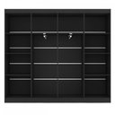Ver imagem 7 de Closet Casal em L Ele e Ela 4 Metros 16 Prateleiras 4 Cabideiros Preto Fosco - Panorama Móveis