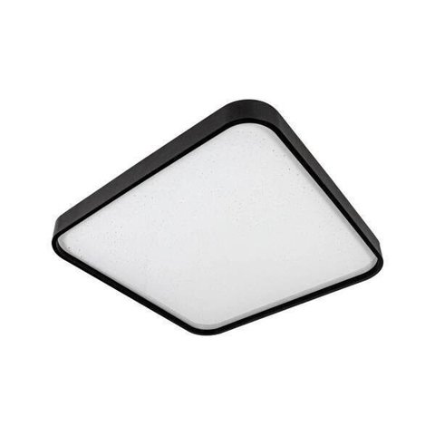 Plafon LED 24W Branco Quente em Metal e Acrílico Black 40x40cm St1935