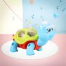 Tartaruga Brinquedo Infantil Dançante com Som e Luz para Bebês:azul - 4