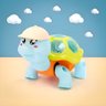Tartaruga Brinquedo Infantil Dançante com Som e Luz para Bebês:azul - 3