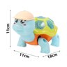 Tartaruga Brinquedo Infantil Dançante com Som e Luz para Bebês:azul - 5