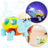 Tartaruga Brinquedo Infantil Dançante com Som e Luz para Bebês:azul - 1