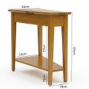 Ver imagem 3 de Mesa de Apoio Sofá com Nicho para Livros Madeira Mel Adan Idimex
