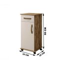 Ver imagem 2 de Balcão de Cozinha Tampo Mdf 1 Porta 1 Gaveta Palmas Arte Móveis Ipê / Off White