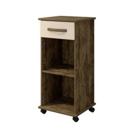 Balcão de Cozinha Tampo Mdf 1 Porta 1 Gaveta Palmas Arte Móveis Ipê / Off White - 3