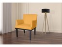 Ver imagem 3 de Kit 2 Poltronas Decorativa Vitória Couro Amarelo Pés Madeira Ms Decor