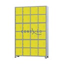 Ver imagem 1 de Armário Roupeiro De Aço 24 Portas Para Vestiário Academia Locker Amarelo