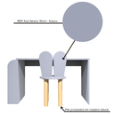 Ver imagem 5 de Mesa Infantil 80cm com Suporte para Livros e 1 Cadeira em Mdf e Madeira Natural:azul Sereno