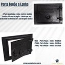 Ver imagem 4 de Porta Ferro Fundido Fornalha/cinzeiro Fogão a Lenha - Fundição Petrópolis 21x28cm