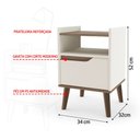 Ver imagem 2 de Mesa de Cabeceira 1 Gaveta Gabriela Off com Freijo