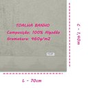 Ver imagem 4 de Toalha Avulsa Banho Kazzavip 100% Algodão Nobre Jacquard Limoges 70cmx140m Verde Lima