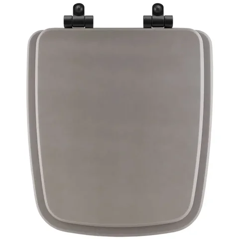 Tampa de Vaso Poliéster Com Fechamento Lento Boss Stone (Cinza Fosco) para Louça Incepa com