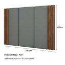 Ver imagem 6 de Cama Solteiro Cabeceira e Mesa C/ 2 Gavetas sob Medida Mdf Cor:nogueira Cadiz com Cinza Sagrado