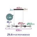 Ver imagem 2 de Pendente Orbit Preto 6 Globos Esferas Quality Pdh1527 St2081