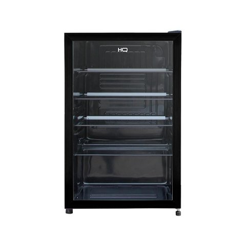 Frigobar Expositor Vertical Hq Vidro Duplo 130 Litros Preto Hq-130fbpvl