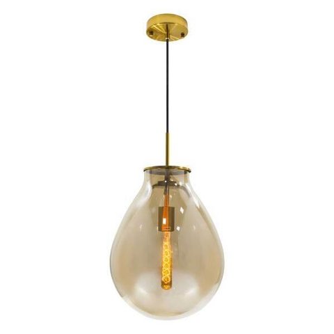 Pendente Caju Cúpula Vidro 30cm Bella + Lâmpada T30 110V St1882