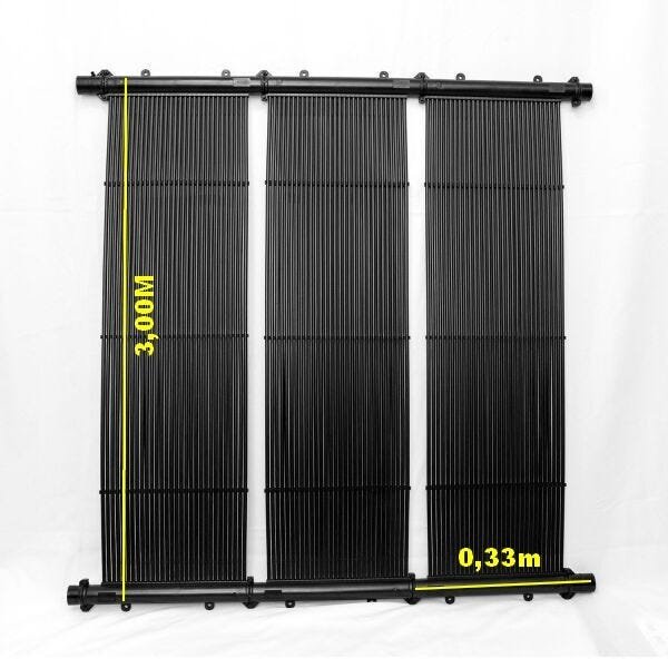 Placa Coletora Aquecedor Solar para Piscina (3,00x0,33m) TekSol-30 - 1